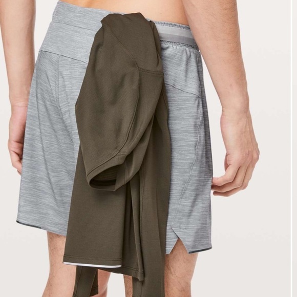 Lululemon Surge Short *6" in Heather Allover Sea Salt Light Cast sz S - Picture 4 of 11